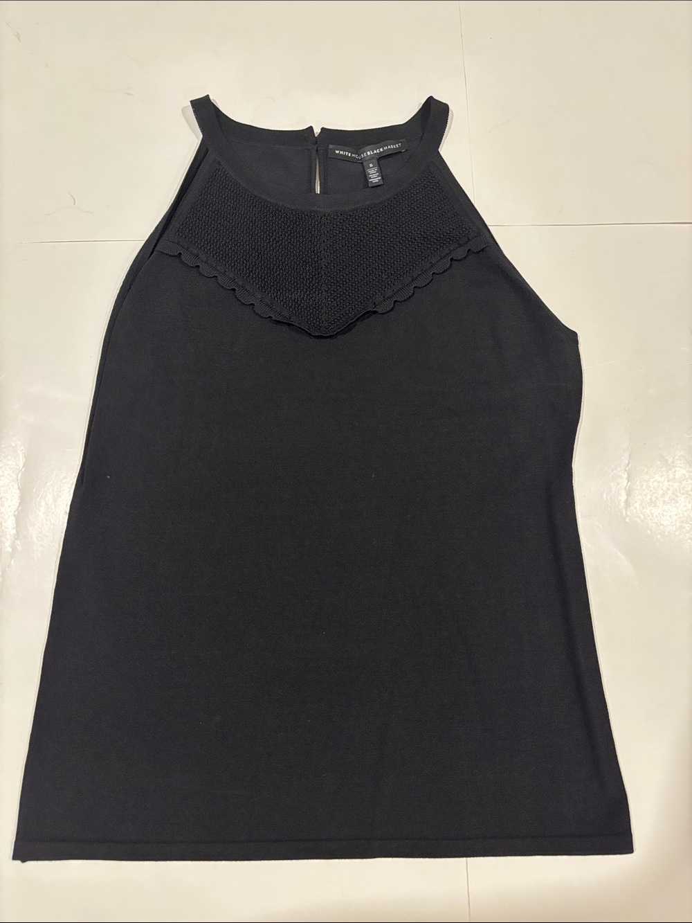 WHBM women’s black knit halter top size small